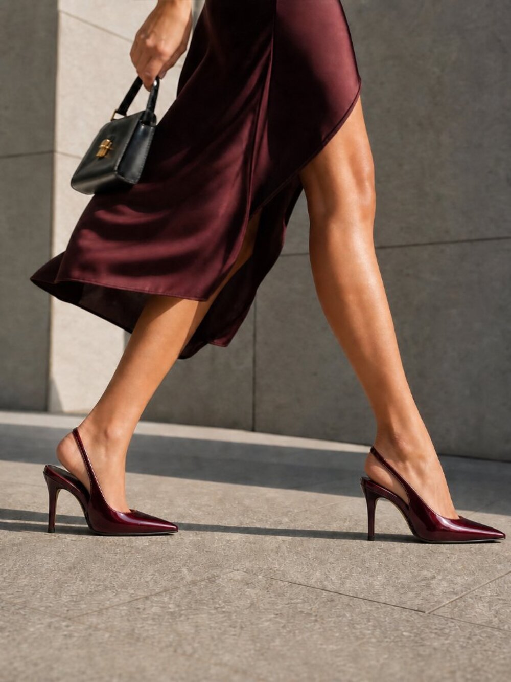 Steve Madden Reyes Pointy Slingback Pumps Cherry Pearl US Size 7 - Picture 2 of 16